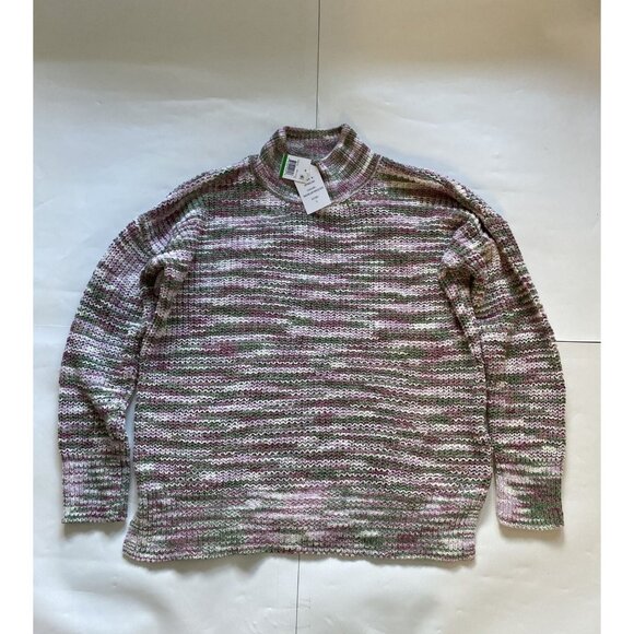 HIPPIE ROSE women 's sweater top size‎ L  Mauve Lav Space Dye Pink Soft Knit - Picture 1 of 5